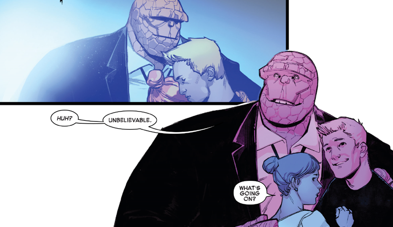 Ben, Johnny, and Alicia get an actual sign that the Fantastic Four is on its way back.